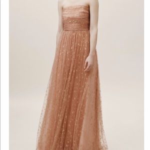 BHLDN Joanna August pink gold gown size 2